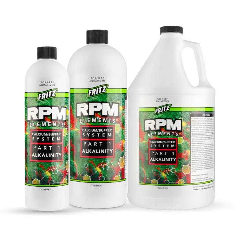 Fritz RPM alkalinity, reef buffer part 1, liquid alkalinity supplement, carbonate hardness booster, high purity alk buffer, phosphate-free alkalinity, RPM elements alkalinity, reef dosing alk, reef pH buffer, precise alk dosing